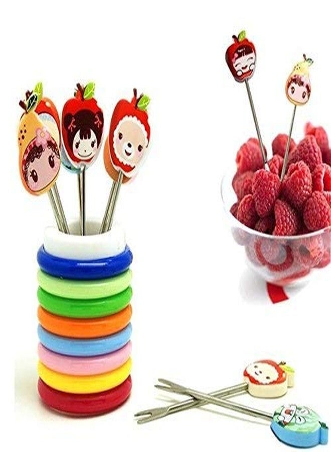 miRim Fruit Fork Stand with Cartoon Shape Fruit Forks for Party, Home or Décor - Image 3